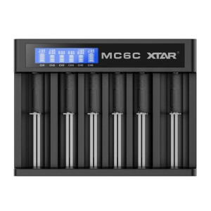 Xtar MC6C Charger for Li-Ion Batteries with LCD Display